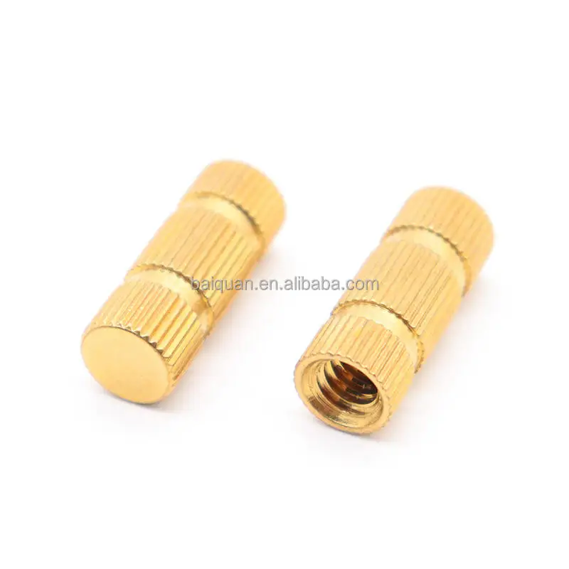 M2 M3 M4 M5 M6 M8 M10 OEM Copper Knurled Inserts Nut Brass Melt Insert Brass Nut Manufacturer Plastics Insert