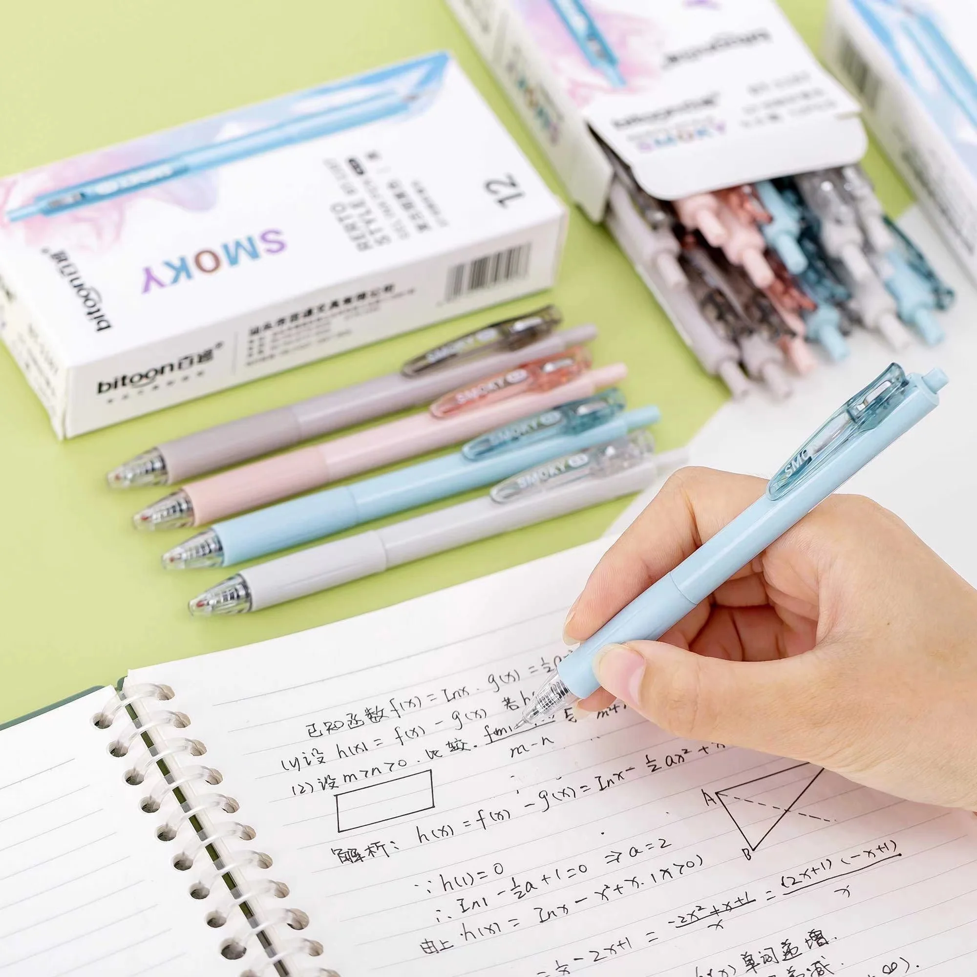 Wholesale 0.5mm Black Gel Pens Custom Cartoon Neutral Morandi Design Smooth Writing Retractable Pens Assorted Colors Popular