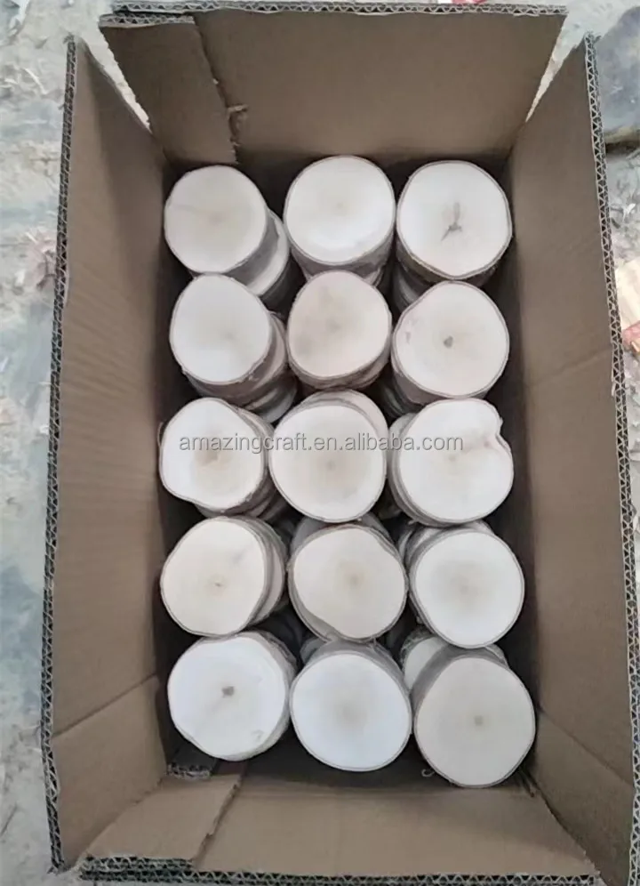 Wholesale Birch Basswood Log Slices Discs Tree Slab Ornament Sanded Smoothly Premium Quality
