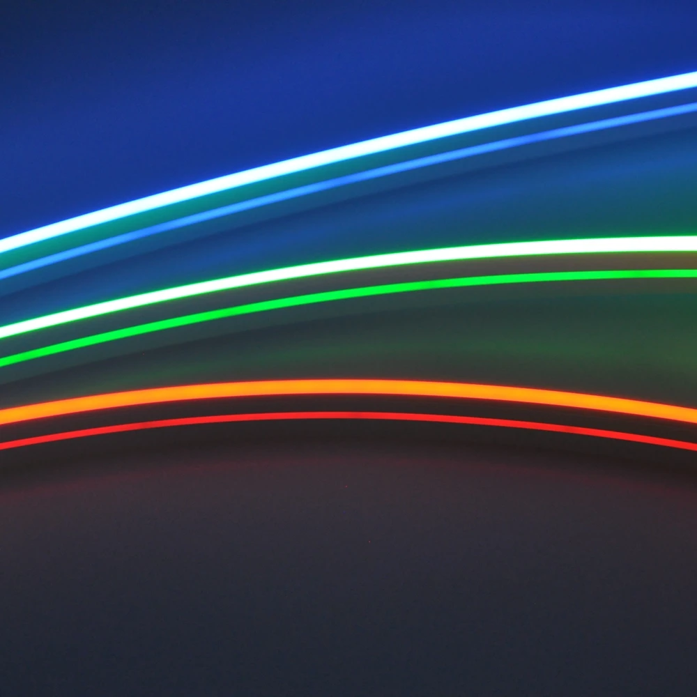 LED neon lihgt 6mm*12mm side bending SMD2835  red blue green white IP67 waterproof neon light