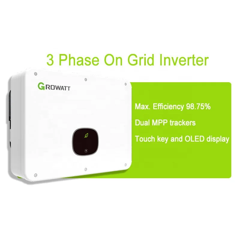 On Grid Solar Power System MID 15KTL3-X Growatt On Grid Tie Solar Inverter 3 Phase 15kw 20kw Inverter for Home