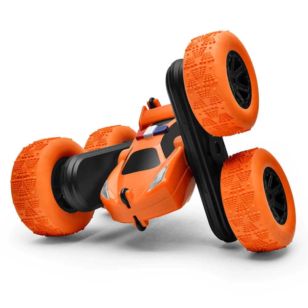 Qilong Mini Stunt Car 1/24 2.4G 4WD Double-Sided 3D Flip High Speed RC Car Rock Crawler Roll Car Toys for Children