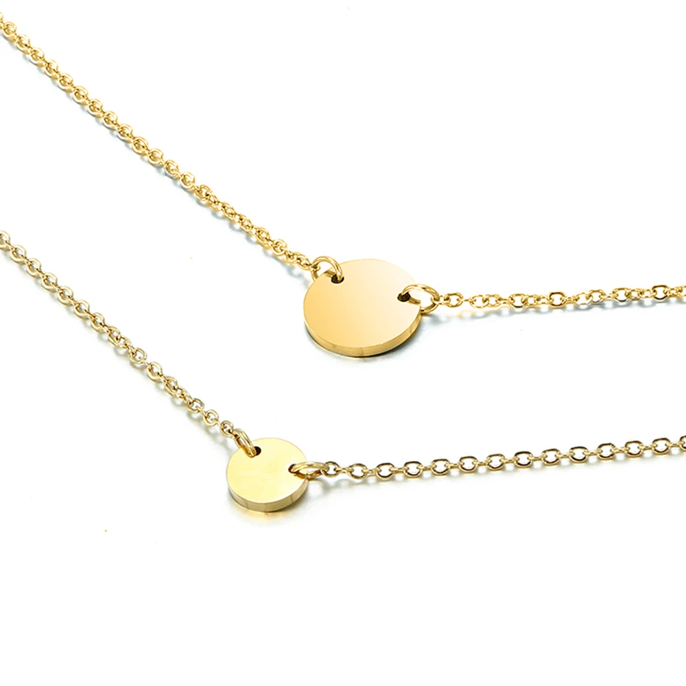 Stainless steel factory customize logo  word necklace personalized gold charm necklace for Mother Daughter gifts