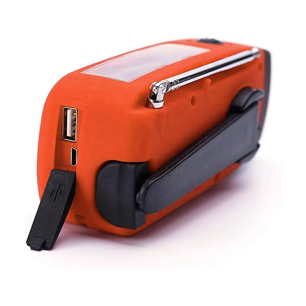 Factory Wholesale Cheap Emergency Solar Radio 2000mAh AM FM Hand Crank Solar Radio Portable