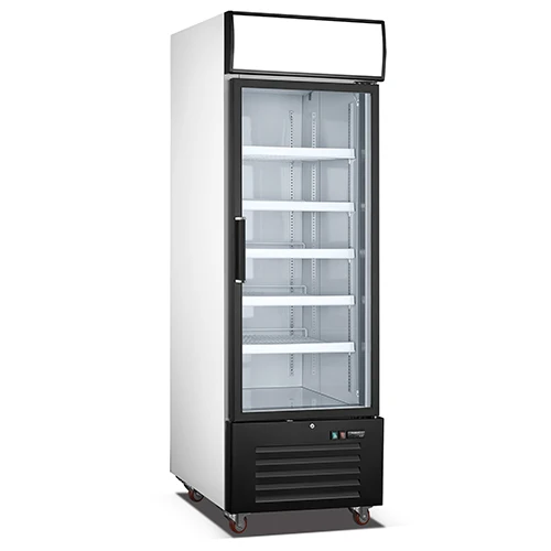 Single door commercial stores supermarkets use vertical display freezers refrgierator beverage cooler