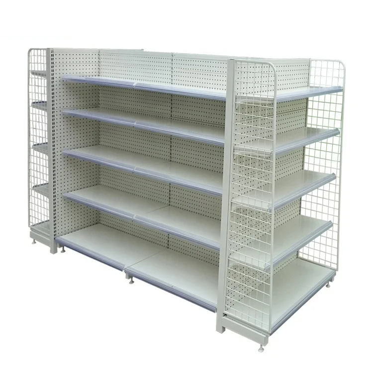 Custom Used Single And Double Side Metal Gondola Supermarket Steel Shelf Gondola Shelving