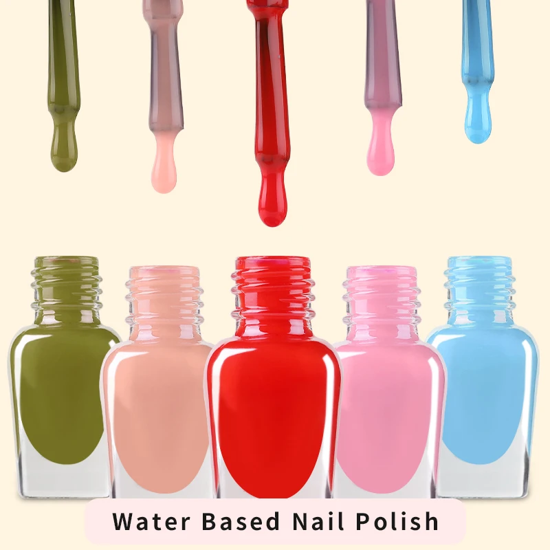 Halal Colors Water Based private label Glitter Nail Polish Supplier Healthy Water Nail Polish