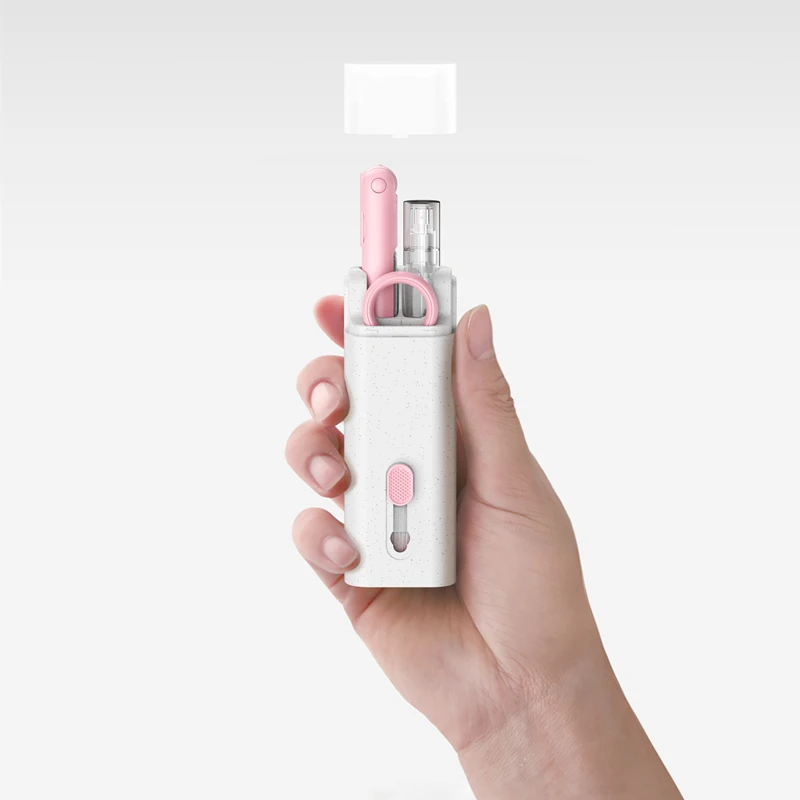 7-in-1 Computer Keyboard Cleaner Brush Kit Earphone Cleaning Pen For Headset Keyboard Cleaning Tools Cleaner Keycap Pulling Kit