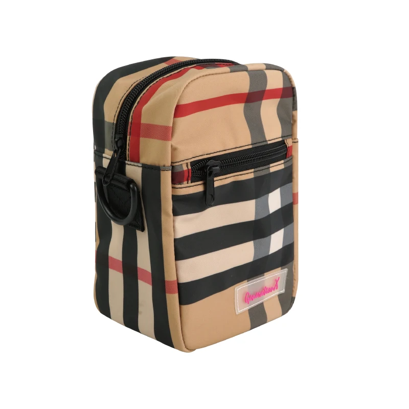 Винтажная мини-сумка-мессенджер для телефона плечевой ремень Классические полоски спортивные мужские из прочного