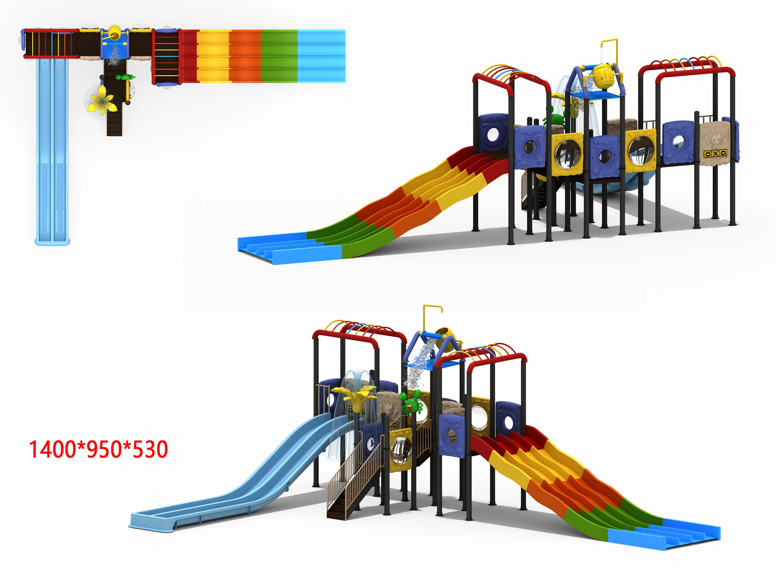 Commercial water parks designing slides water park playground for sale