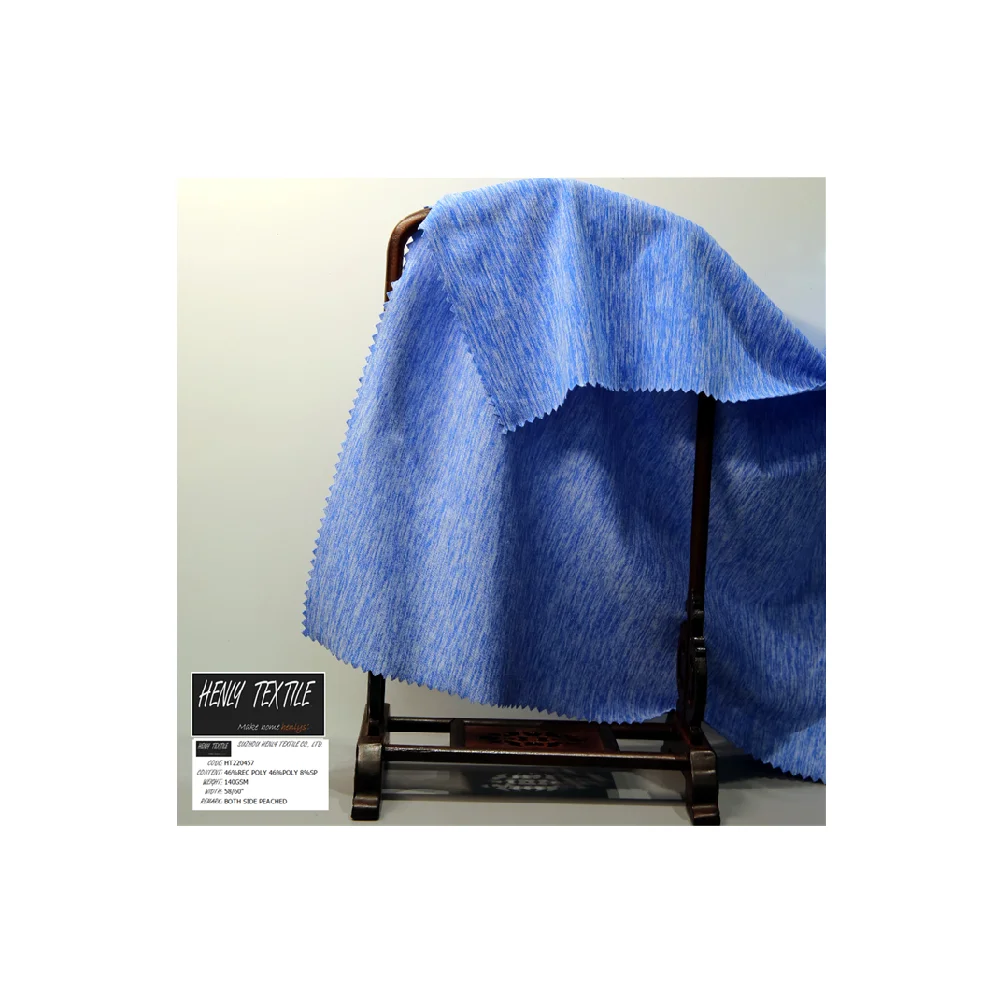 Biodegradable Knitted PEACHED Fabric Recycle Fabric for Casual Clothing 46%RECYCLED Polyester 46%POLYESTER 8%SPANDEX 140GSM