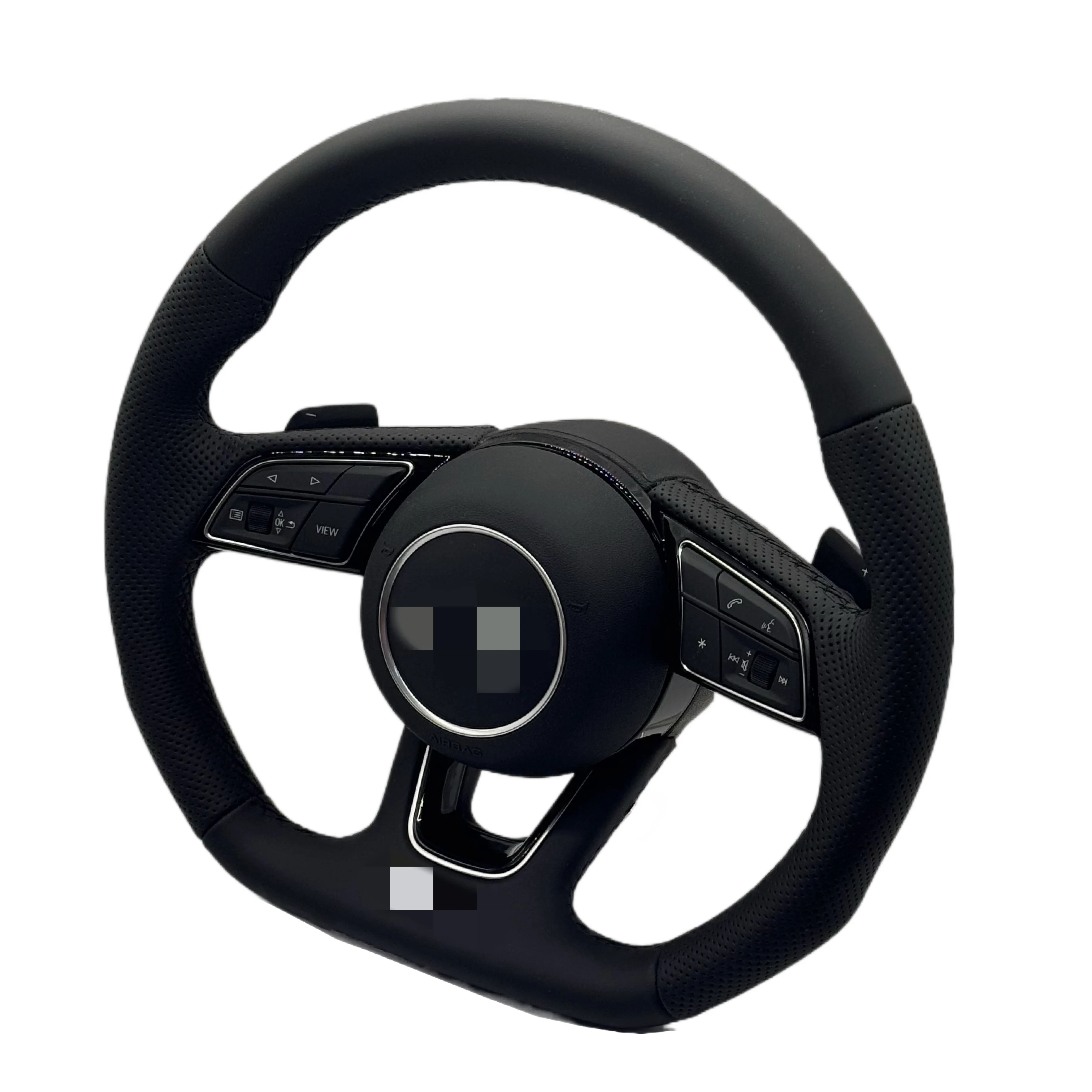 Full Perforated Leather Steering Wheel for Audi S5 Q5 SQ5 A4 B9 RS3 RS4 RS5 TT TTRS A1 A3 S3 8V S4 S5 Q5 SQ5 A6 A7