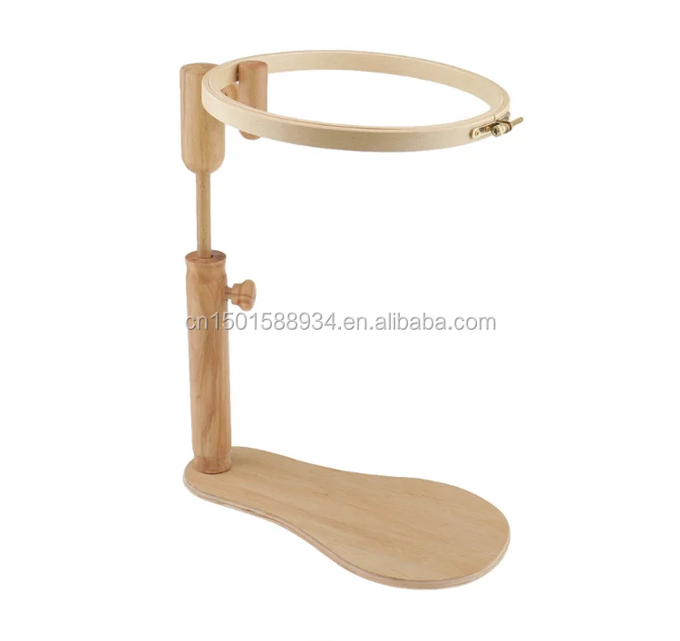 
Hoop Wood Embroider 360 Degree Rotation Stand Embroidery Stand Embroidery Hoop Wood Cross Stitch Rack Adjustable Desktop Frames 