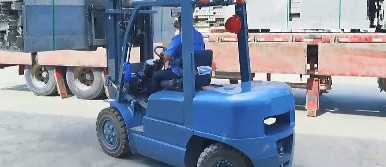 Forklift Electric Fork Lift Stacker Mini Forklift Tractor Portable Machine Walkie Stacker Standing AC Polyurethane 600mm 2500