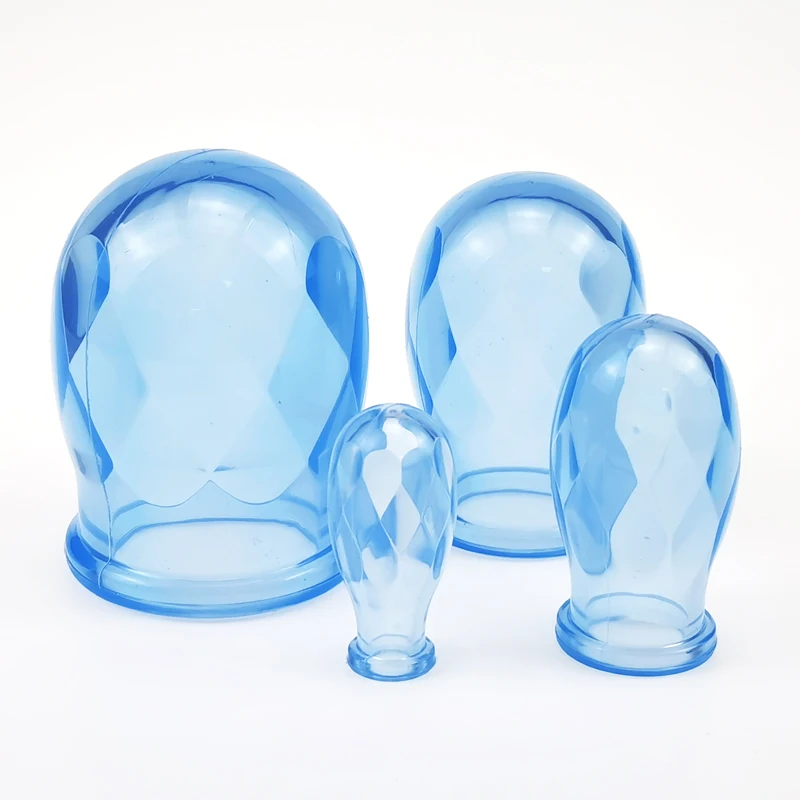 New arrival Cosmetic Healthcare Anti Cellulite Reusable 4 Cups Vacuum Suction Massager Silicone Cupping Silicon Set