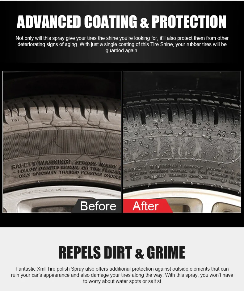car tire shine spray