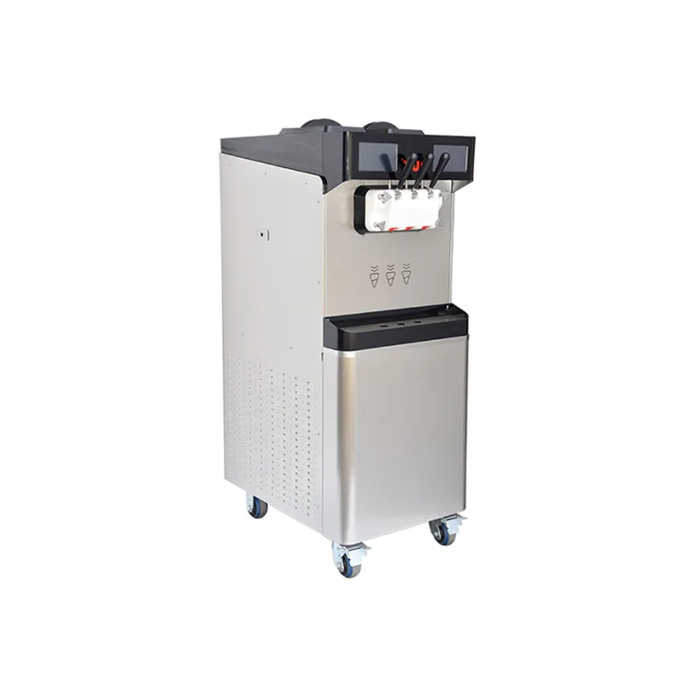 750w commercial new design industrial Chinese style automatic pre-cooling and cleaning summer soft ice cream machine