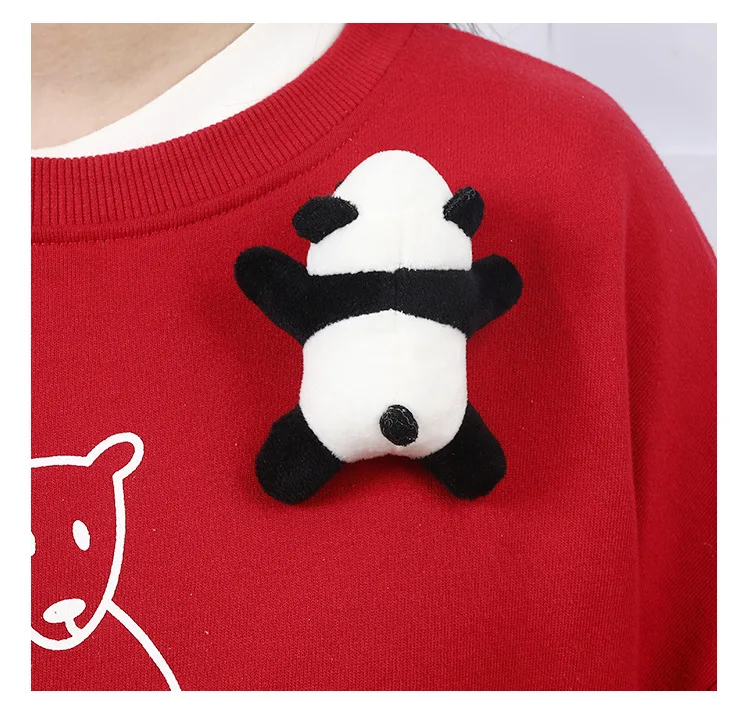 New cartoon hair card accessories backpack pins doll clothing accessories red panda brooch