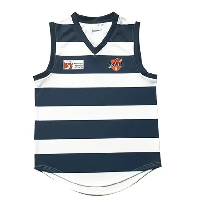 Customized arc bottom AFL singlets  rugby football jersey full sublimation singlets
