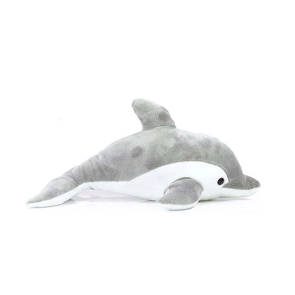 Custom good quality pink& sky blue stuffed dolphin plush pillow fluffy soft cute sea animal dolphins toy