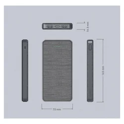 High Quality Fabric Spray Finish Power Bank 10000mAh OEM Mobile Power Bank