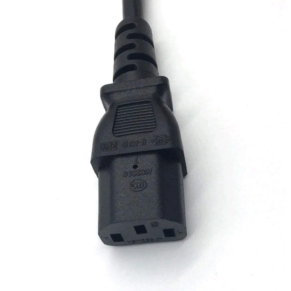 Универсальный шнур питания переменного тока IEC C13 с 3 зубцами 5 футов для персонального компьютера монитора ПК плазменного телевизора указателя принтера