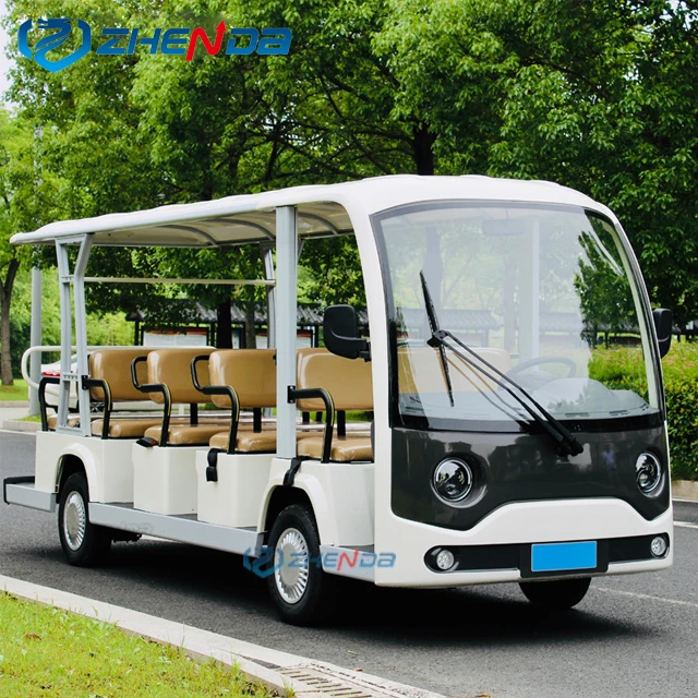11 Seats New Style Electric Sightseeing Bus Car Electric Shuttle Passenger School Tourist Bus for sale