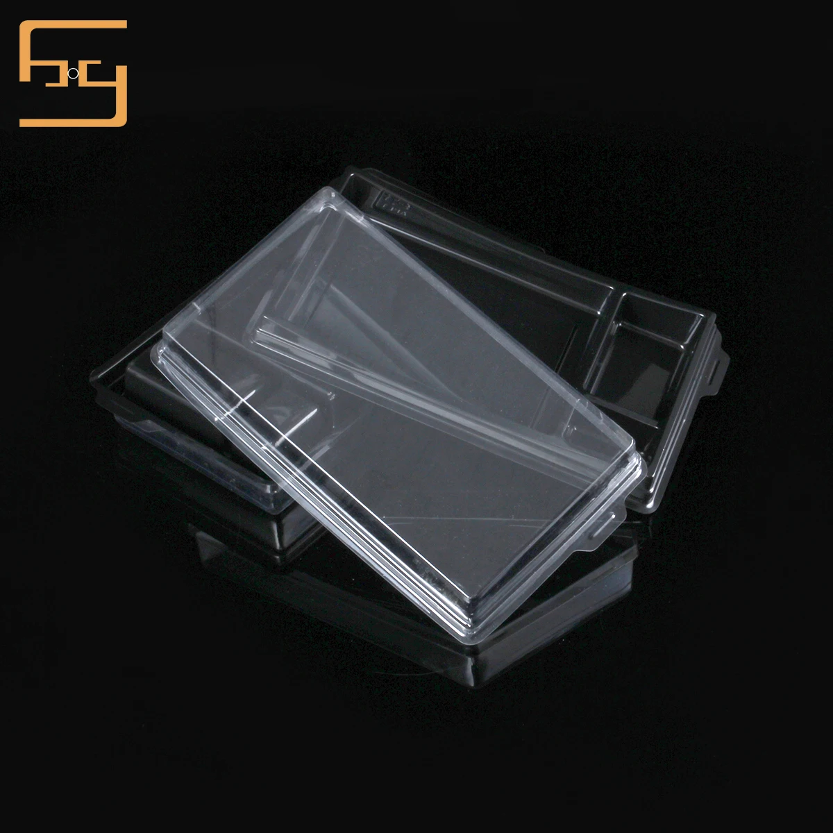 Custom Eco-Friendly Cornstarch Meat Fresh Fish Meat Chicken Fruit Blister Black Frozen Food Plastic Tray