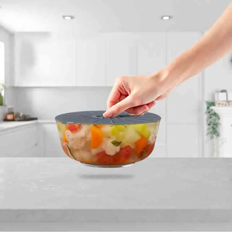 5PCS Silicone Pot Lids 5-14 Inch BPA Free Splatter Protection Microwave Suction Cover for Pots
