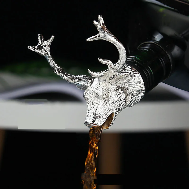 wholesale custom factory wine stopper bar accessories metal wine pourer for liquor dispenser stopper plug