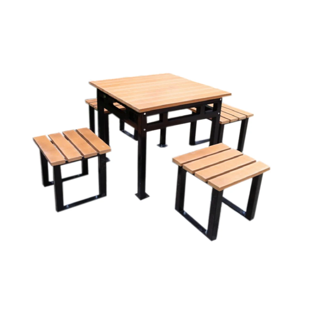 China factory  Outdoor Dining Wooden bench Picnic Table Chair Set