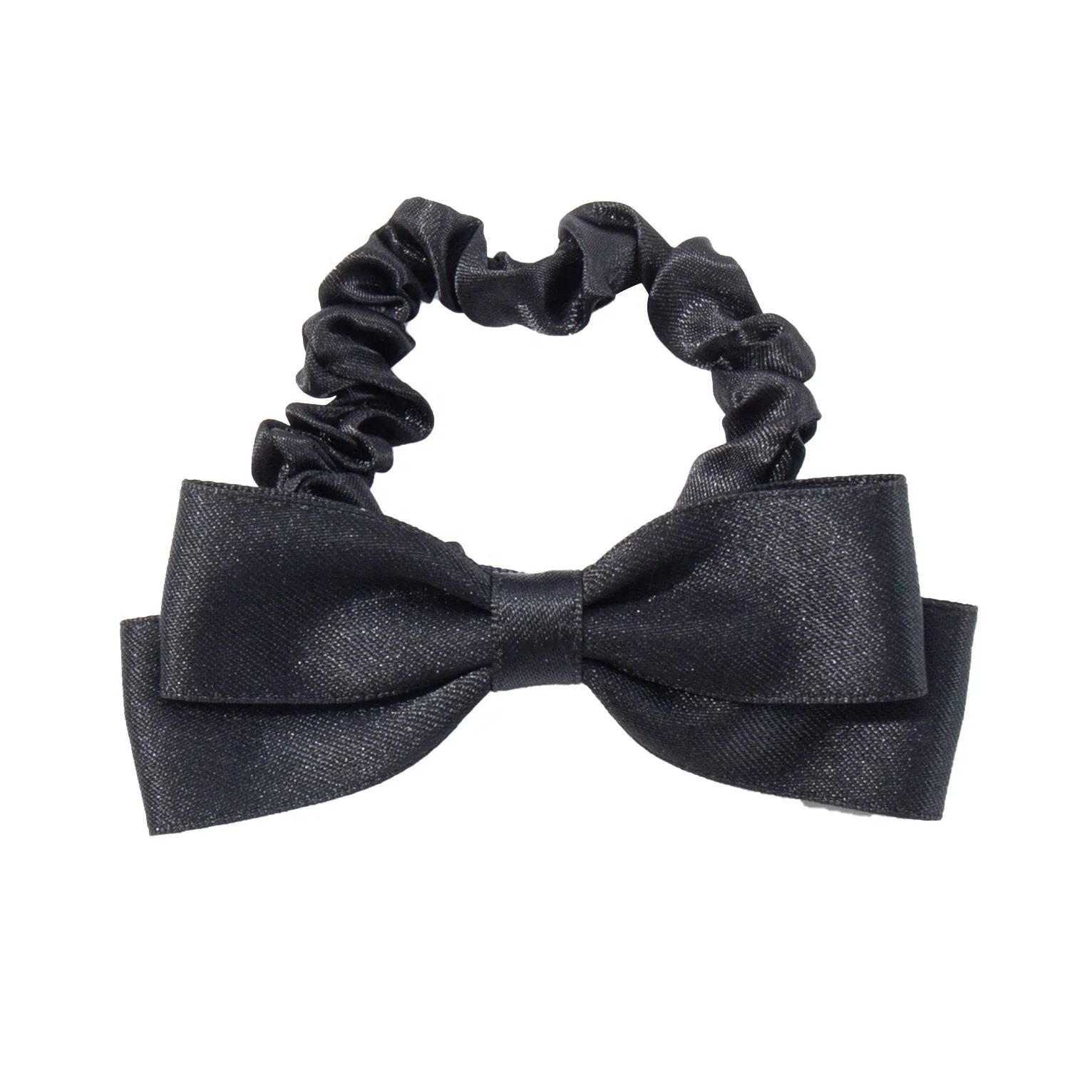Gordon Ribbon Wholesale 5 mm Hair Scrunchies with Bow Solid Colors Ribbon Bow No Damage For Girls Women From China Supplier