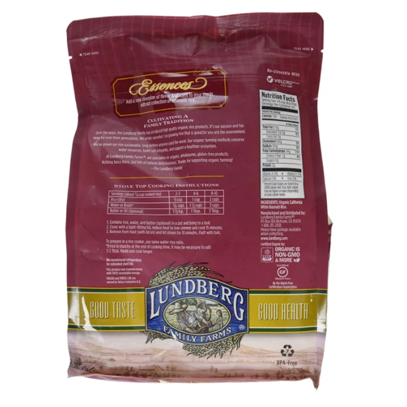 Biodegradable Custom Printed Plastic Handle Food Package Nylon Flour Rice Packaging Bags 500g 1kg 2.5kg 5kg