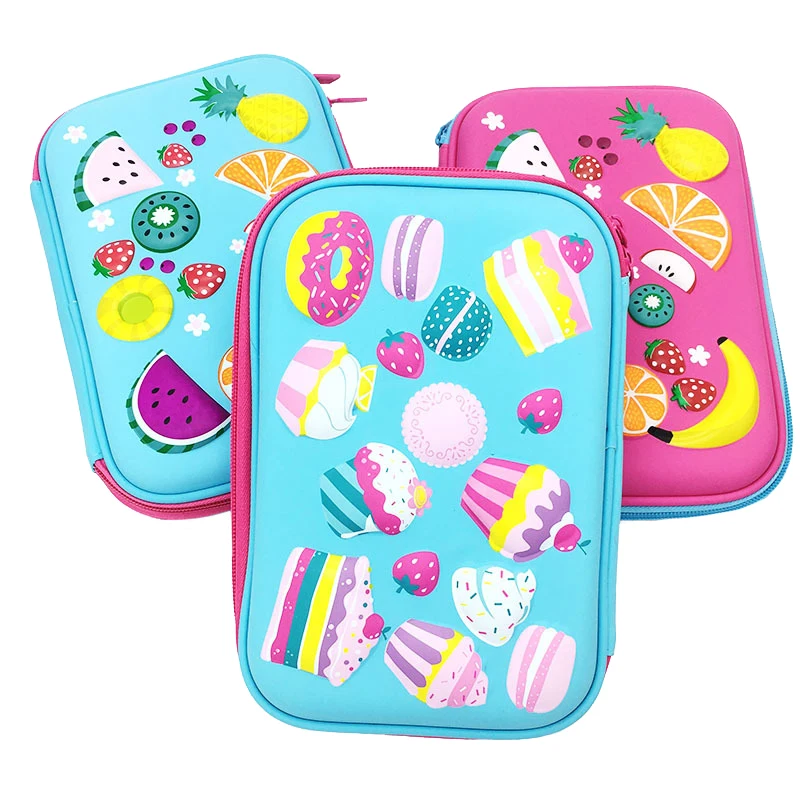 Large Capacity Hardtop New Design 3D Cartoon Cake EVA Pencil Case