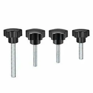 Standard Parts Black M10  40mm Male Thread  50mm Dia Bakelite star  Knobs Handle