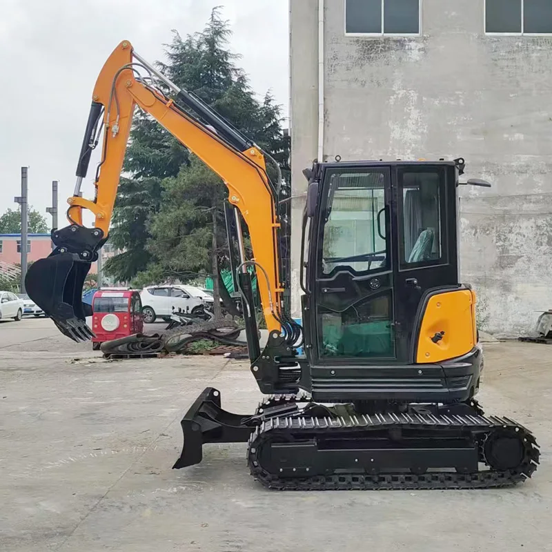 Chinese Freeshipping CE EPA Engine pilot Operation Crawler Excavator Steel Track 2.5Ton 3Ton 3.5Ton Tailless Digger with Cabin