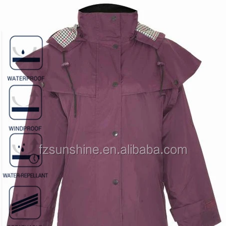 3/4 Long Mens Hooded Horse Riding Rain Coat