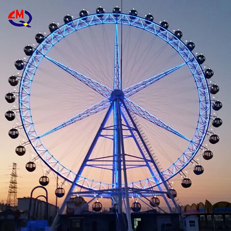 amusement rides 50m air conditioner cabin London eye giant ferris wheel in stock