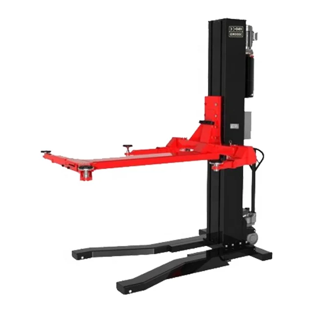 service outdoor basement in ground underground 2500kg hydraulic single arm cylinder post car parking lift for car wash washing