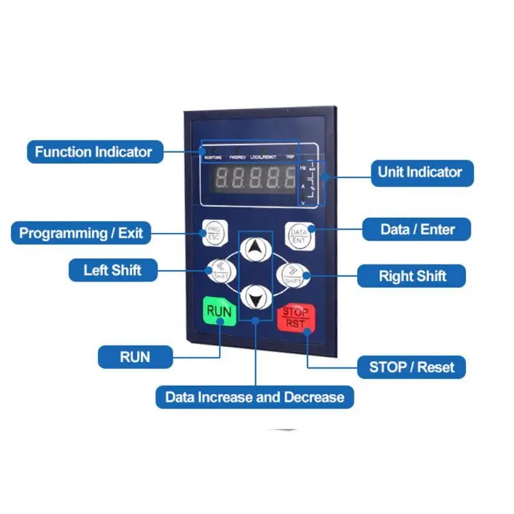 220V Single Phase Input Variable Frequency Drive Inverter for Motor Speed Control