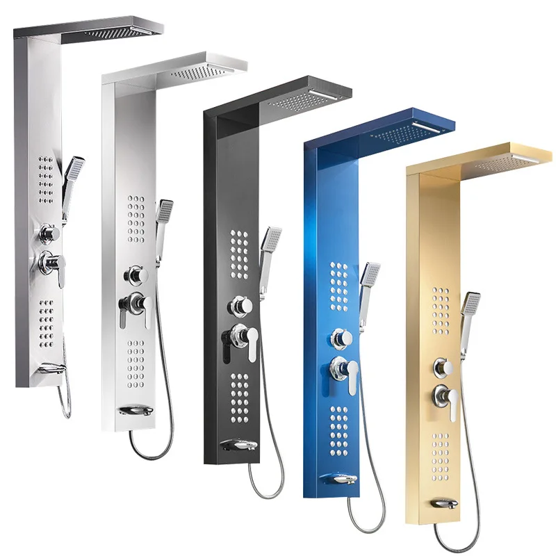 2024 New style bathroom faucets rain shower set digital system with head shower cold and hot water