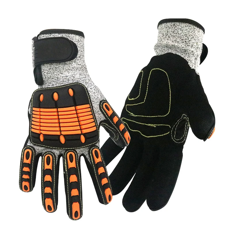 Anti Vibration Cut Level 5 Oilfield TPR Offshore Installations Protection Gloves Extreme Impact Resistant Oilers Work Gloves