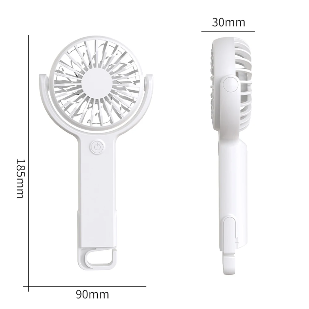 Portable 5 Speed Wind Air Cooling Fan Mini usb Portable mini Personal Pocket Rechargeable Handheld Fan with Hook