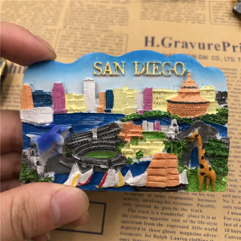 
Thailand Phuket Singapore Merlion Panoramic Travel Souvenir Creative Three-Dimensional Resin Fridge Magnet 