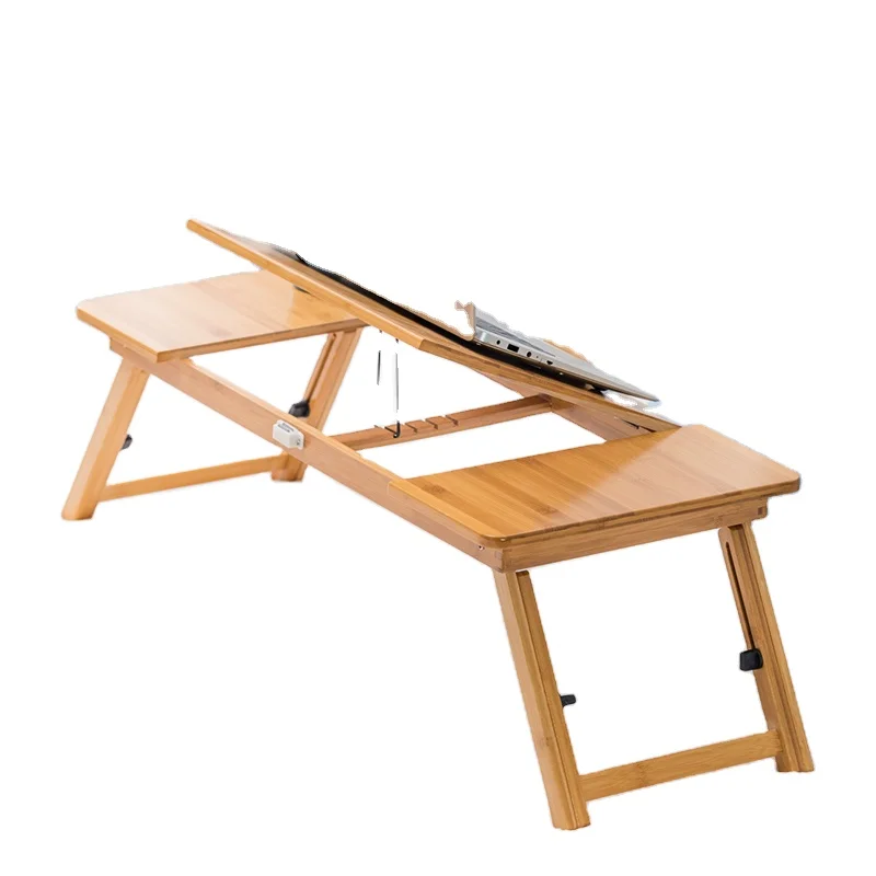 
 Оптовая продажа, модный простой дизайн, складная подставка для ноутбука, деревянный компьютерный стол, складной портативный современный Бамбуковый стол, 30 шт.  