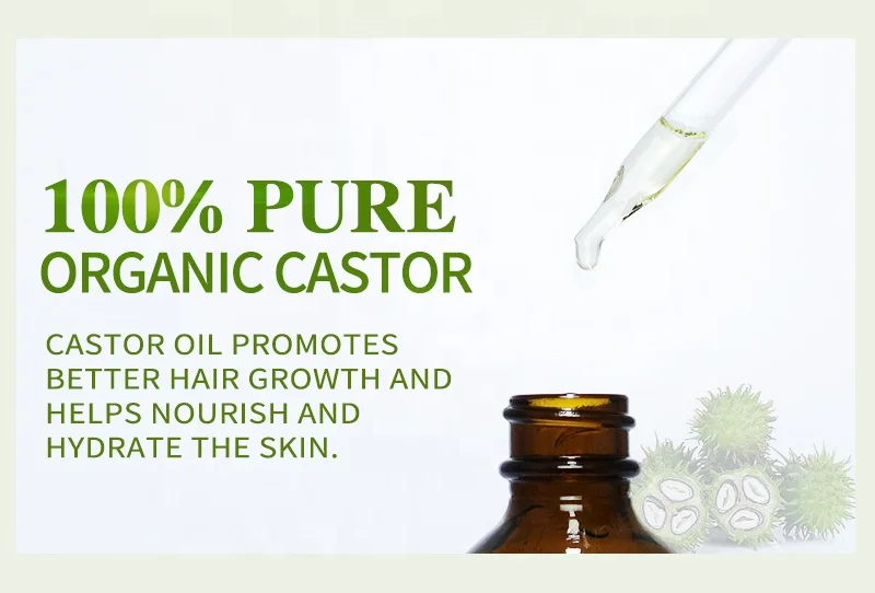 OEM private label skin care oil 100% pure natural organic cold pressed black castor oil for hair growth