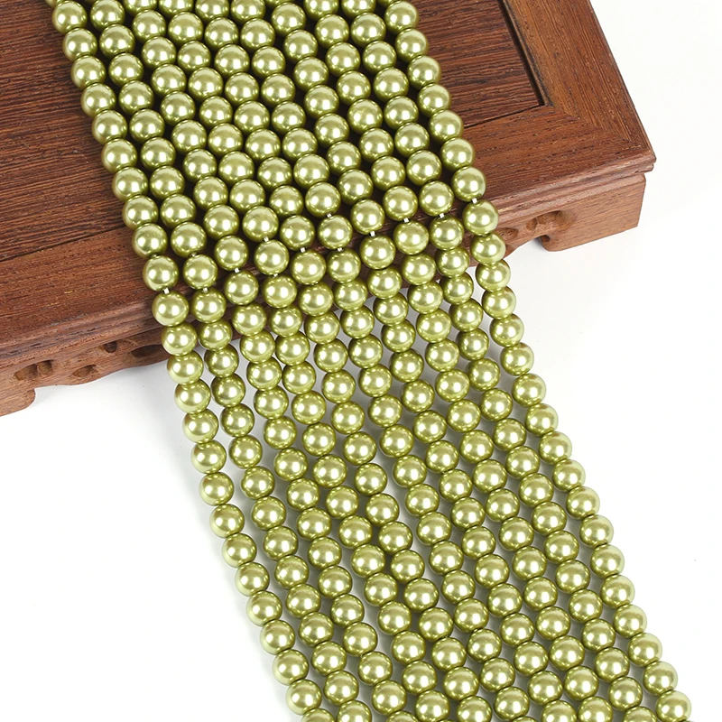 Glass Beads imitation Pearl 3mm-16mm Round Loose Bead Jewelry Making DIY Charm Crafts