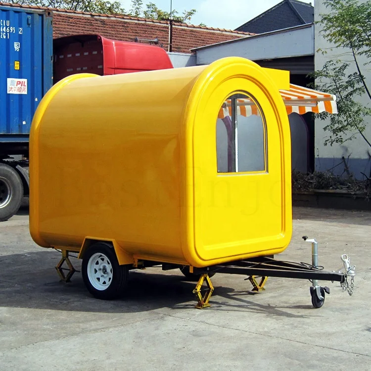 Custom small rolled ice cream kiosk concession bar fast food trailers trucks