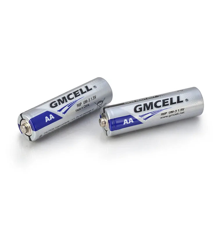 GMCELL aa battery custom Carbon Battery R6P 1.5V Dry Extra Heavy Duty Batteries Pack For Remote Control Alarm Clock