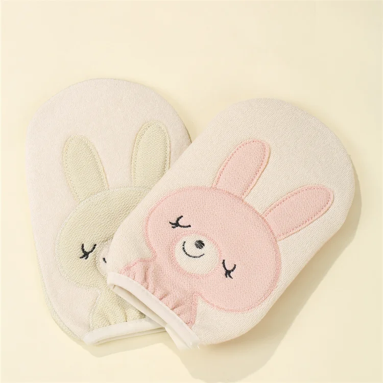 Best Seller Products 2024 Bath Sponge For Shower Dead Skin Remover Soft Gloves Animal Rabbit Shape Bath Sponge Mitts